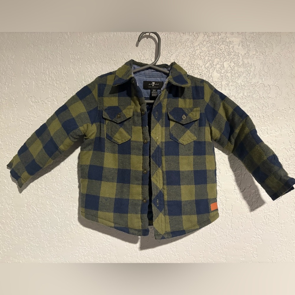 7 For All Mankind Toddler Flannel Jacket Size 18M